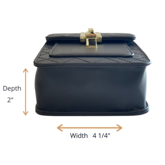 LEATHER QUILTED CROSSBODY CELL PHONE BAG PURSE - Picture 4 of 8